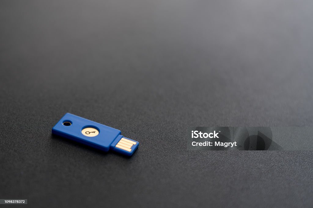 Security Key Drive Security System Concept Keyshaped Usb Drive On Dark Background ...
