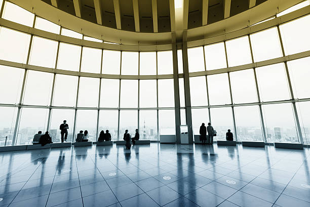 istock Modern Architecture of Skyscraper's Deck, Tokyo, Japan 109837848