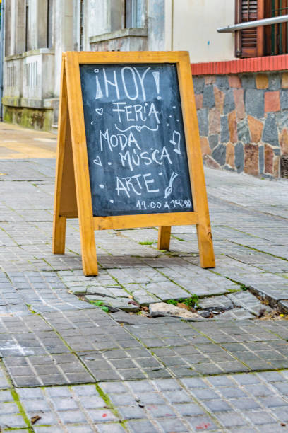 istock Street Blackboard Announcing Street Fair 1098384904