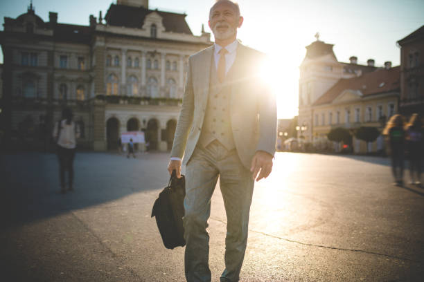 istock Motivated senior businessman going to work 1098390236