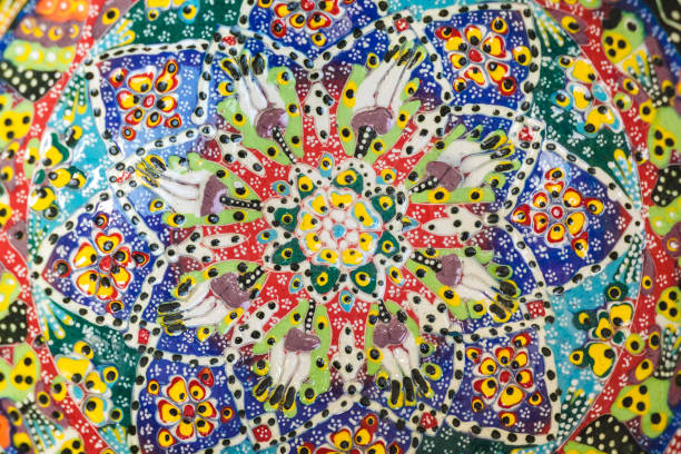 istock Traditional turkish ceramic decoration on the plane 1098400774