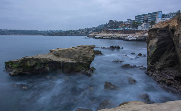 istock Rocky coast with waves at dawn 1098401614