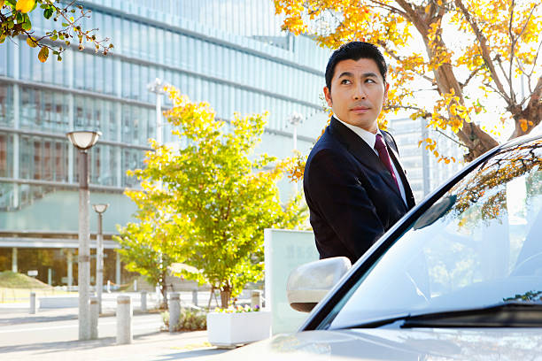 businessman and car stock photo