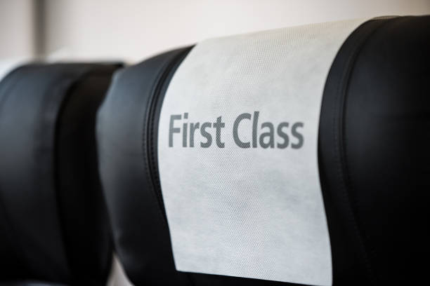 First class train seat First class train seat in the United Kingdom train interior stock pictures, royalty-free photos & images