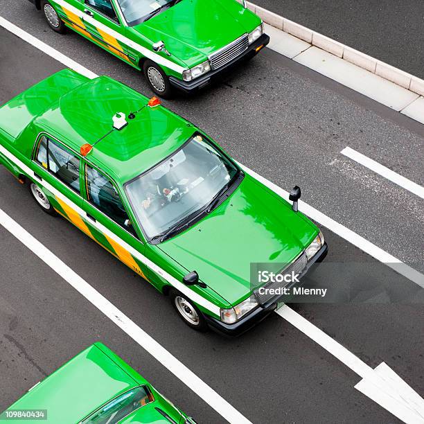 Tokyo Taxis Japan Stock Photo - Download Image Now - Taxi, Japan, Tokyo - Japan