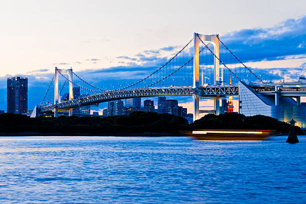 istock Rainbow Bridge at dusk, Tokyo, Japan 109840533