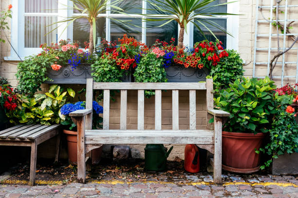 Beautiful rustic house front yard in London