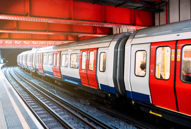 istock Underground train at the train station in london 1098407990