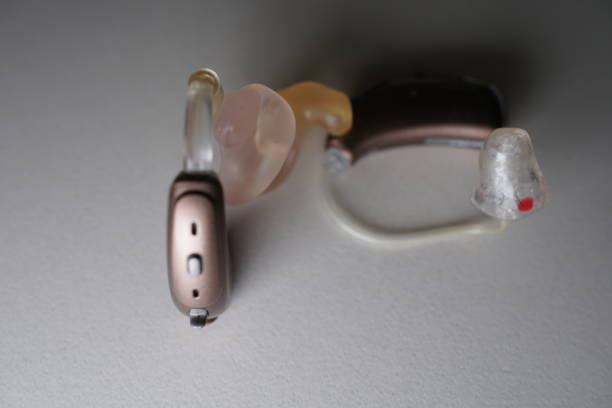 istock Hearing aid on white isolated background. Deaf ear aid. 1098409930
