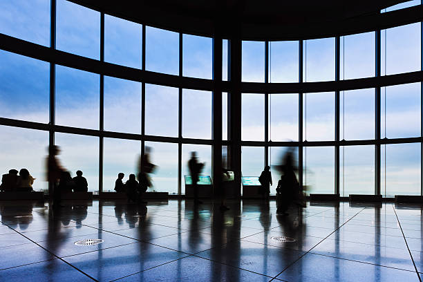 istock Backlit People Modern Architecture Tokyo City Viewpoint 109841056