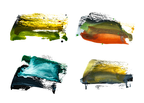 Vibrant watercolor design effect isolated on white background