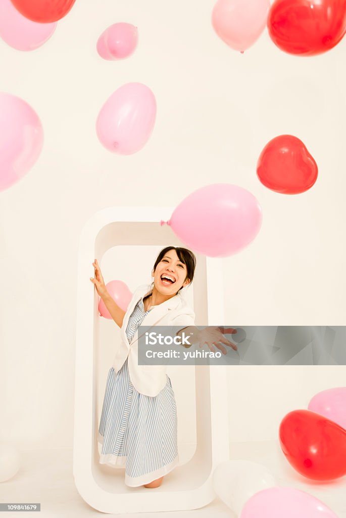 Catch the heart - Asian girl  Catching Stock Photo