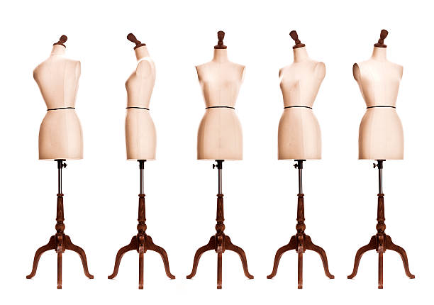 female mannequin torso female mannequin torso in different angles isolated on white background Dress Form stock pictures, royalty-free photos & images
