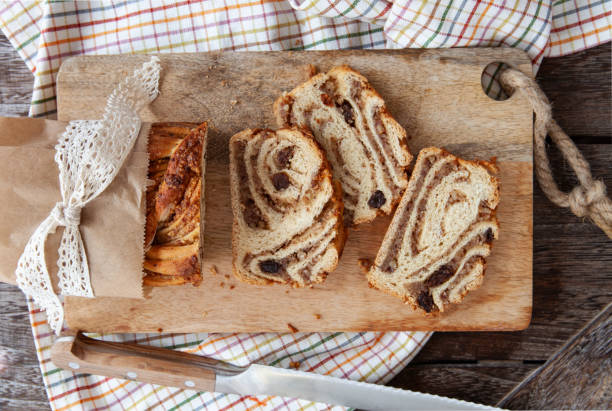 istock Braided cake with nut filling 1098419184