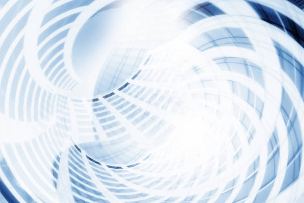 istock Modern Futuristic Architectural Background Blue Tones 1098420856
