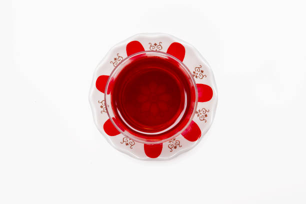 istock One cup of tea over white background. 1098421128