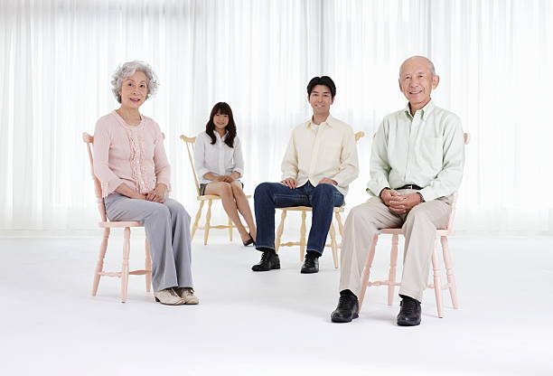 istock Japanese family Sitting in chairs. 109842398