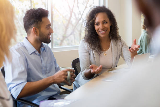 istock Confident creative professional meet to discuss project 1098428388