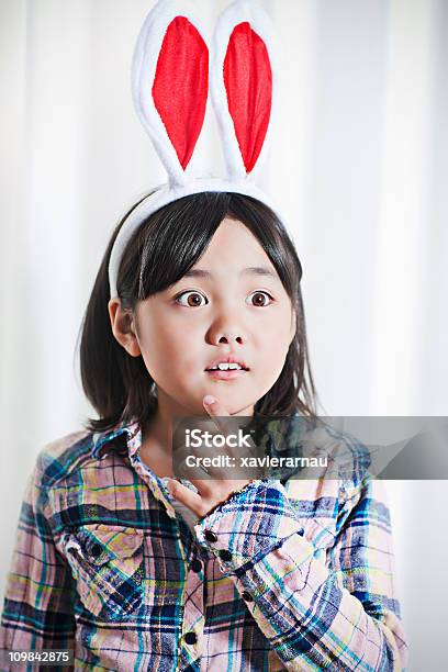 Sorprendere - Fotografie stock e altre immagini di Anno del coniglio - Anno del coniglio, Bambine femmine, Giapponese