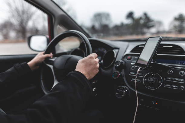 istock Man driving safely inside the car 1098432168