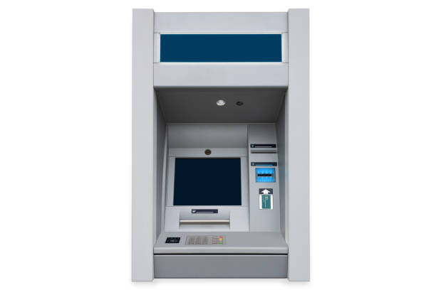 istock ATM cash machine with empty screen and contactless payment card support isolated on white background with pail shadow 1098439872