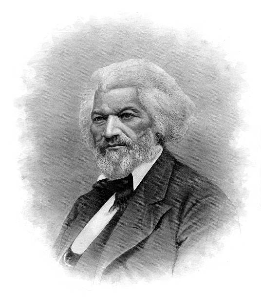 illustrazioni stock, clip art, cartoni animati e icone di tendenza di ritratto di frederick douglass - slavery civil rights history african ethnicity