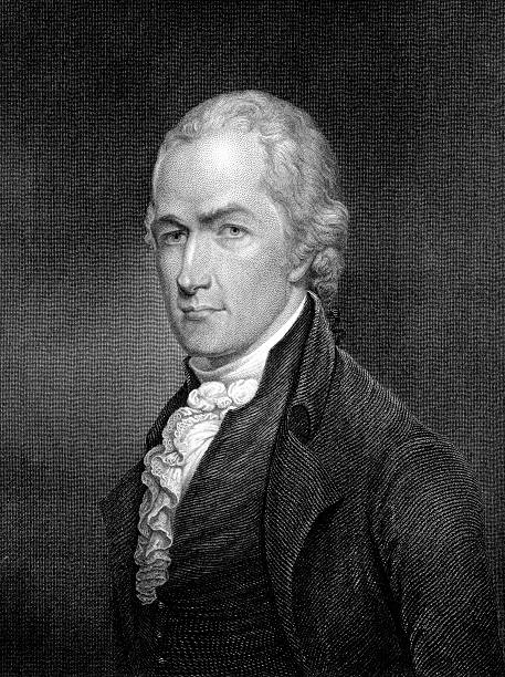 Retrato de Alexander Hamilton - ilustração de arte em vetor
