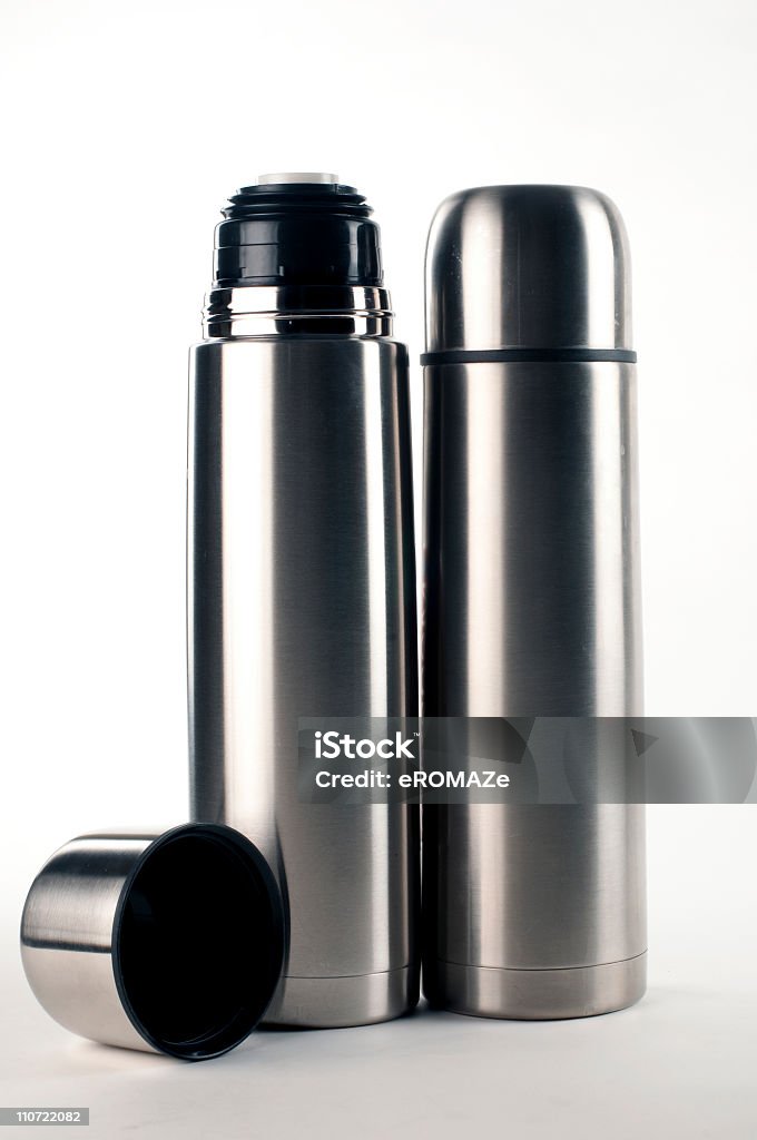 Thermos flasks  Color Image Stock Photo