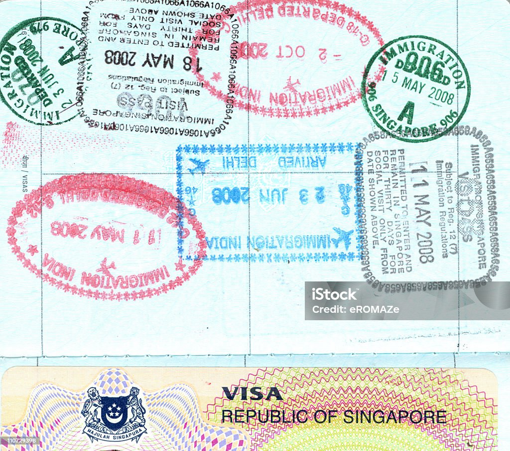 Documentos de viagem - Foto de stock de Carimbo royalty-free