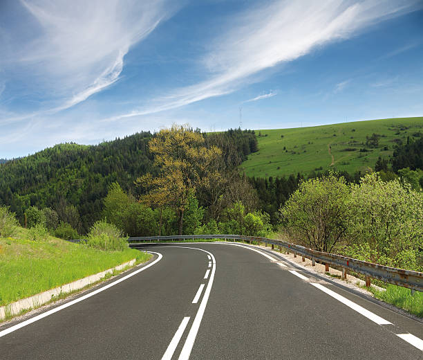 istock Picture of empty countryside road 110826079