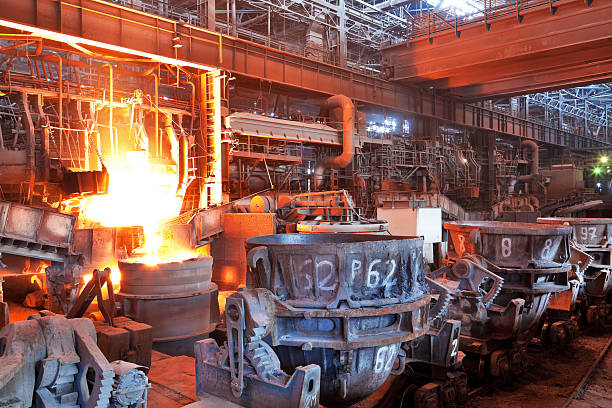 istock Open-hearth workshop of metallurgical plant 110836351