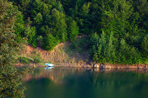 Pedal boats stock photo