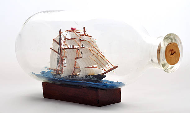 istock Sail boat in a bottle 110852360