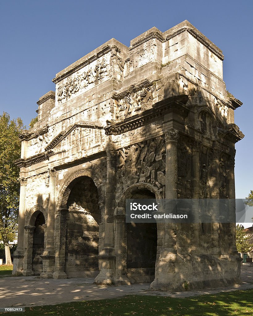 Arco do Triunfo em Laranja - Royalty-free Abóbada de Berço Foto de stock