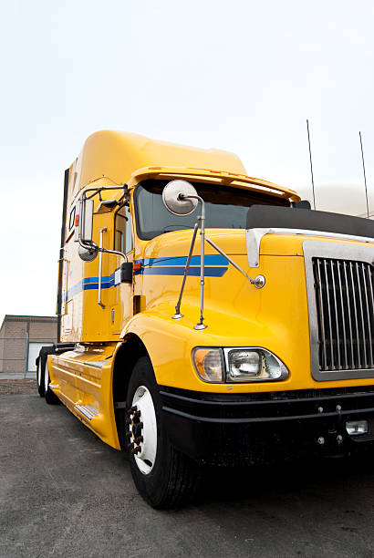 istock Brightly Colored Transport Truck Parked 110856132