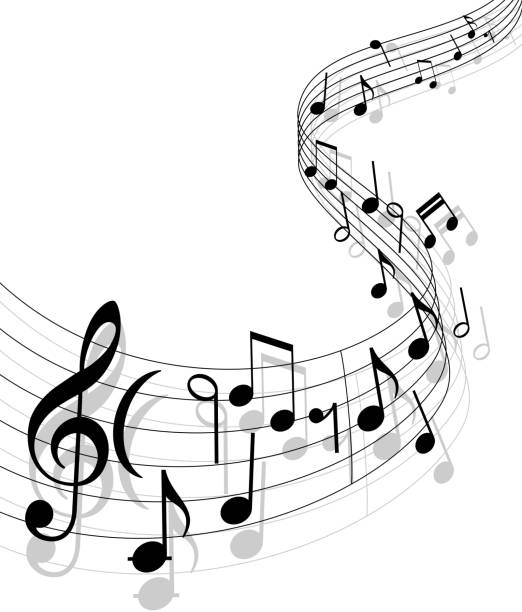 illustrations, cliparts, dessins animés et icônes de abstrait fond musical - music backgrounds musical note sheet music