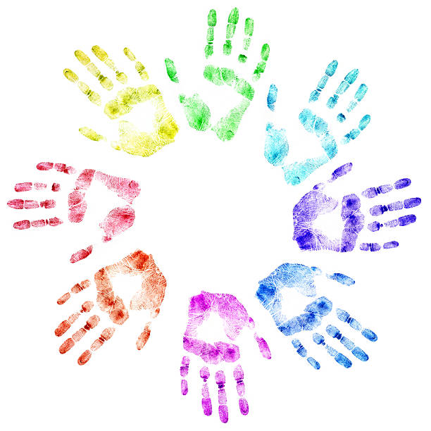 istock Color print of human hands 110861340