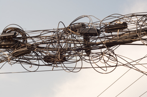 Clumsy Cable Messy Cables Stock Photo - Download Image Now - Cable, Color Image ...