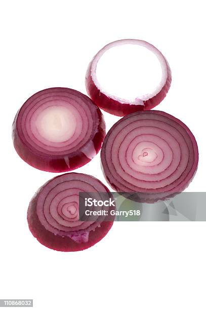 Red Onion On White Close Up Stock Photo - Download Image Now - Agriculture, Circle, Color Image
