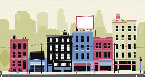 illustrazioni stock, clip art, cartoni animati e icone di tendenza di città street - city street