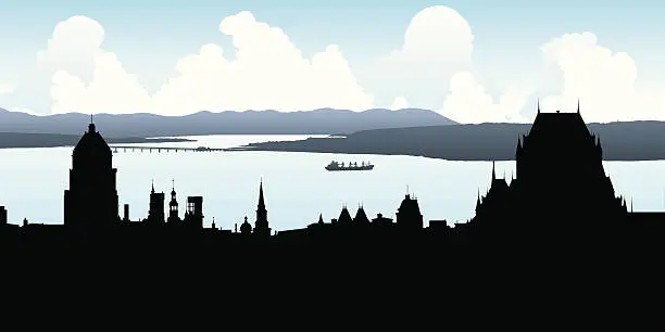 Vector illustration of Quebec City Silhouette