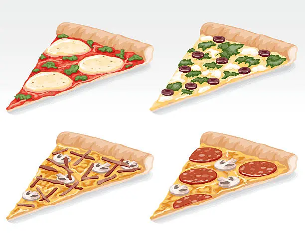 Vector illustration of Pizza Slices