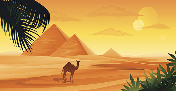 egipt - ancient egyptian culture stock illustrations