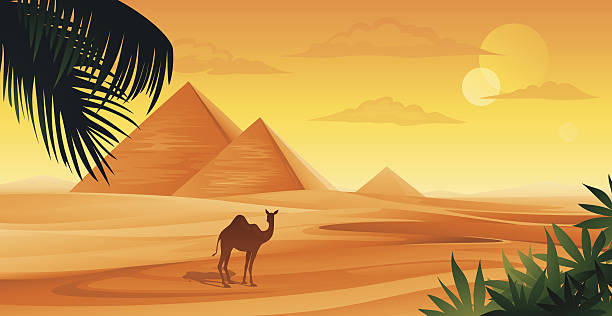 egypt - kimse olmadan illüstrasyonlar stock illustrations