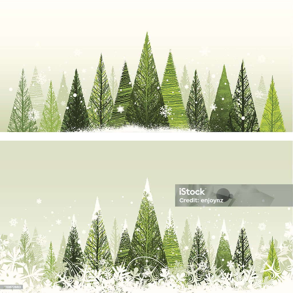 Árboles de invierno - arte vectorial de Aire libre libre de derechos