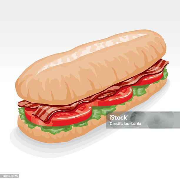 Vetores de Submarino Sanduíche De Bacon Alface E Tomate e mais imagens de Bacon Alface e Tomate - Bacon Alface e Tomate, Alface, Bacon