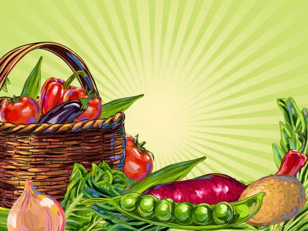 Vector illustration of Fresh Vegetables