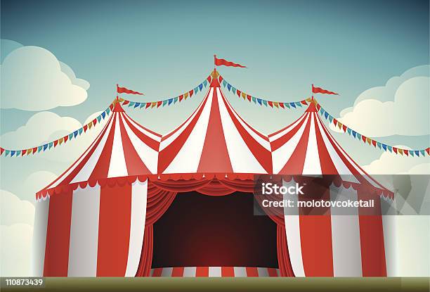Circus Tent Stock Illustration - Download Image Now - Circus, Entertainment Tent, Tent