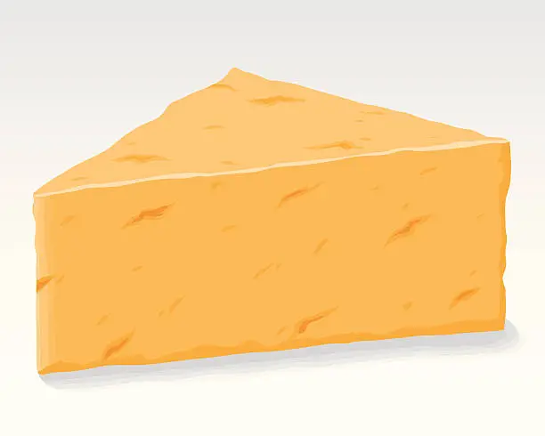 Vector illustration of Cheddar Cheese