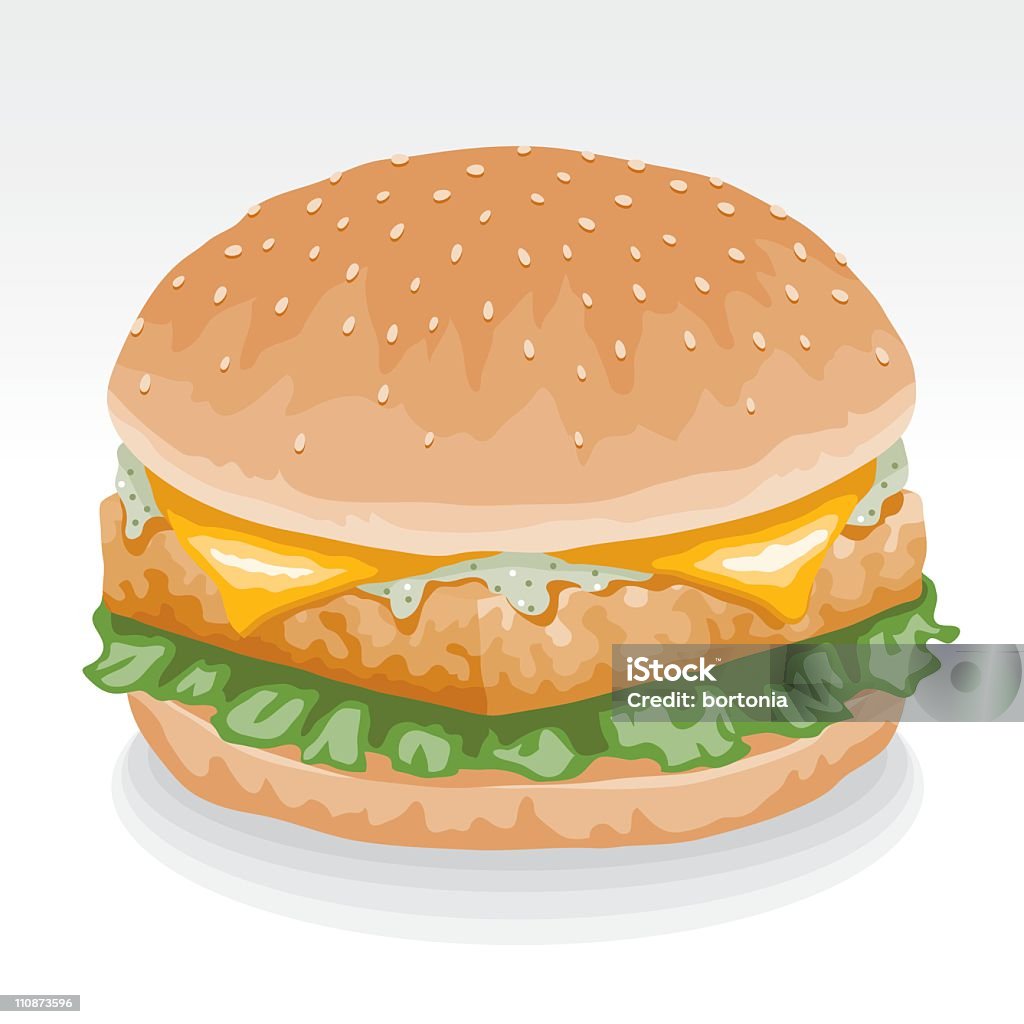 Hamburger au poisson - clipart vectoriel de Vectoriel libre de droits